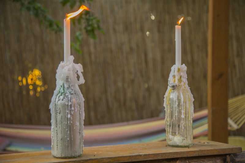 DIY Flaschen Kerzen